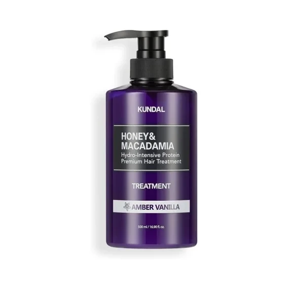 Kundal Honey & Macadamia Treatment Amber Vanilla 500ml nourishing hair treatment